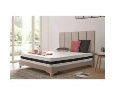 Matelas à 7 zones ALOE MEMORY 135x190 cm mousse HR Blue Latex® - literie confort - Système Air Fresh® - 22 cm - Matelas
