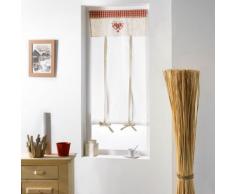 Store bateau 60x150 brodé CAMILLE ROUGE - Rideaux et stores