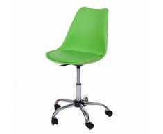 Chaise pivotante Malmö HWC-B15 ~ similicuir, vert - Chaise