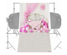 Andoer 1.5 * 0.9 m / 5 * 3ft Fête d'Anniversaire Cadeau Photographie Fond Chambre Tête de Lit Toile de Fond Bébé Nouveau-Né Photo Studio - Accessoire photo