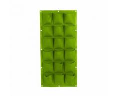 Walmeck Sacs de Culture 1/4/7/16/18/25 Poches Feutre Suspendus Grandir Sacs Jardinière Verticale de Montage Mural pour Yard Garden Home Decoration - Boite de rangement