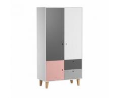 Armoire 2 portes Concept - Rose - Armoire