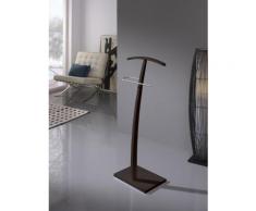 Valet de Nuit Wengé en hêtre massif sur socle rectangulaire, 28 x 45 x 113 cm -PEGANE- - Objet à poser