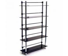 Watsons - MAXWELL - Etagère salle de bain en verre dépoli 5 tablettes - noir - Étagère