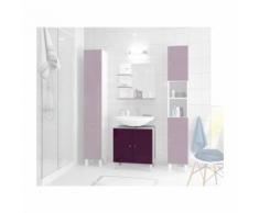 CORAIL Meuble sous-lavabo L 60 cm - Aubergine laqué - Meubles de salle de bain