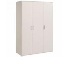 Armoire 3 portes battantes Blanc - KALIF - Armoire