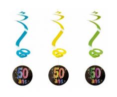 Lot de 40 suspensions spirale 50 ans - 60 cm - Objet à poser