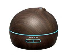 Diffuseur d'Huiles Essentielles 300ml Humidificateur Ultrasonique Portable Diffuseur de Parfum à Brume Fraîche avec 7 Couleurs Changeantes et Fonction d'Arrêt Automatique pour Maison, Bureau, Salle de Conférence, Yoga, Spa - Relaxation et massage