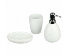 Paris prix - set de 3 accessoires salle de bain 'sun' blanc - Accessoires salles de bain et WC