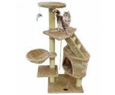 Perchoir pour Chat, Arbre à Chat, 120 cm, 5 perchoirs, Beige, Matériau: MDF - Objet à poser