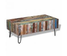 vidaXL Table basse Bois massif de récupération 100x50x38 cm - Tables de réunion