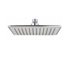 Pommeau de douche carré 17x23cm chromé en ABS - Accessoires salles de bain et WC