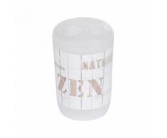 gobelet porte brosse a dent plastique zen wood - Accessoires de bain