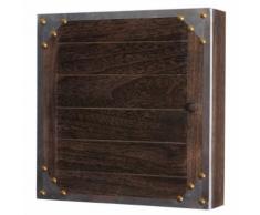 Boîte à clés Virginia T209 coffret mural rangement shabby chic vintage ~ marron - Objet à poser