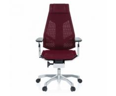 Chaise de bureau / chaise pivotante GENIDIA PRO tissu maille bordeaux - Sièges et fauteuils de bureau