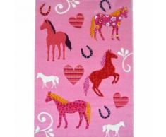 HORSE Tapis pour enfant 80x150 cm rose - Tapis et paillasson