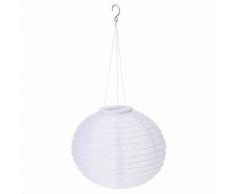 Lampion solaire blanc, 28 cm - Objet à poser