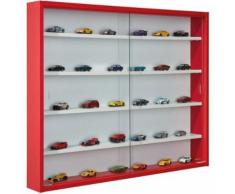 Paris Prix - Vitrine Murale Miniatures collection 80cm Rouge - Etagères murales et tablettes