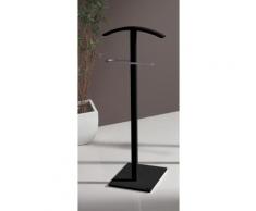 Valet de Nuit simple Noir en Bois/Metal sur socle carré, 46 x 32 x 112 cm -PEGANE- - Objet à poser