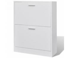 Meuble armoire à chaussure bois tiroirs 12 paires - Meubles à chaussures