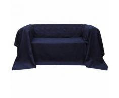 vidaXL Housse en Micro-suède de canapé Blue marine 210 x 280 cm Lavable en machine - Textile séjour