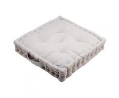 Coussin de sol 100% coton rayures bicolores 45x45x10cm ANGELE - Lin - Textile séjour