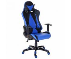 Chaise fauteuil de bureau Loksa T682 XXL, chaise pivotante, charge 150kg similicuir ~ bleu - Sièges et fauteuils de bureau