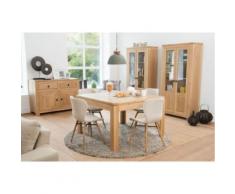 Table carrée boston - bois chêne massif blanchi - Tables salle à manger