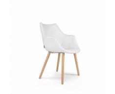 Chaise lounge capitonnée Twelve Skin Zuiver - Couleur - Blanc - Chaise