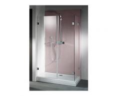 Porte battante de douche universelle RIHO SCANDIC S204 80x80x200 cm en verre clair - Installations salles de bain