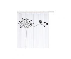 Rayen rideau douche vinyl 180x200 blanc chou - Accessoires de rangement
