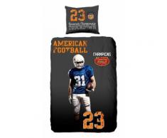Good Morning lit simple en coton pour enfant Housse de couette de Football américain Multicolore - Linge de lit
