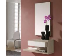 Meuble d'entrée Chêne clair + miroir - RECA - Commodes