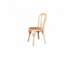 MONTMARTRE Chaise de cuisine - Bois d'orme coloris naturel - Style classique - L 43 x P 42 cm - Chaise