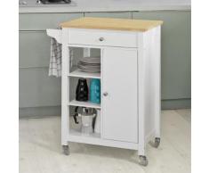 SoBuy® Desserte roulante Chariot de cuisine de service de Rangement,FKW46-WN FR - Dessertes de rangement