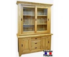 Buffet Vaisselier Chêne 2 Portes Vitrées Bastide - Vaisseliers