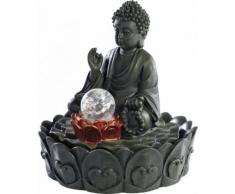 Fontaine lumineuse d'intérieur 'Bouddha' avec boule en verre - Relaxation et massage