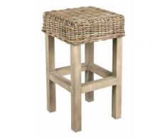 Sellette carrée en poelet gris Subang - Tables d'appoint