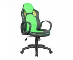 Chaise de bureau Racing pivotante noire/verte - Sièges et fauteuils de bureau