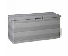 Coffre de Rangement Jardin Capacité 280 L Gris Clair 117 x 45 x 56 cm - Caissons et casiers de bureau