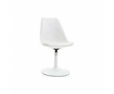 Chaise blanc mat pivotante STEEVY V2 - Chaise