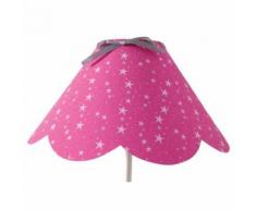 Abat-Jour Festonné Étoiles Magiques Rose Fushia Lilipouce Rose fushia 20 cm - Suspensions et plafonniers