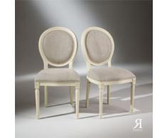 2 Chaises Médaillon Blanches - Chaise