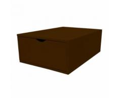 Cube de rangement profondeur 75 cm + tiroir Bois, Couleur: Wengé - Boite de rangement