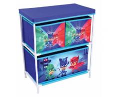 FUN HOUSE 712933 Etagère 3 casiers pour Enfant, PP/Carton/Armature/Plastique, Bleu, 60,5 x 30,5 x 66 cm - Bureaux