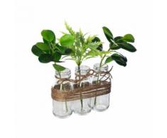 Paris Prix - Lot De 3 Plantes Artificielles zao 25cm Vert - Plantes artificielles