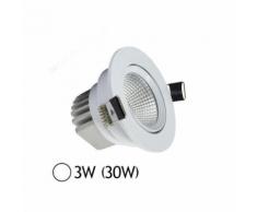 Spot LED 3W (30W) encastrable orientable Blanc jour - Équipements électriques pour luminaire