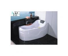 Baignoire balnéo ithaki, angle droit 142*82 cm - Installations salles de bain