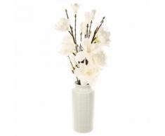 Paris Prix - Composition Florale & Vase magnolia 75cm Blanc - Plantes artificielles