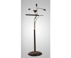 Valet de nuit Simple Marron en satin chromé, Dim : 47 x 33 x 113 cm (Poids : 4.4 Kg) -PEGANE- - Portants et valets de nuit